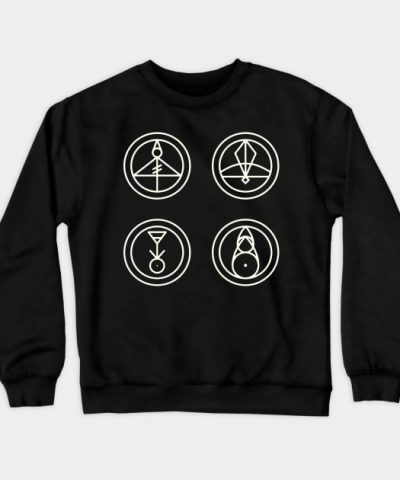 The Owl House Glyphs Light On Dark Background Crewneck Sweatshirt Official The Owl House Merch