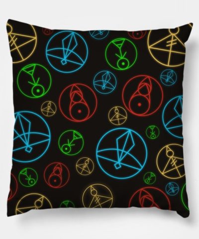 Papa Titan Glyphs The The Owl House Throw Pillow Official The Owl House Merch