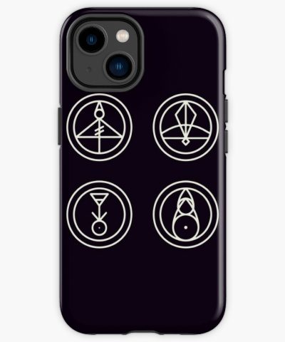 The Owl House Glyphs (Light On Dark Background) Iphone Case Official The Owl House Merch