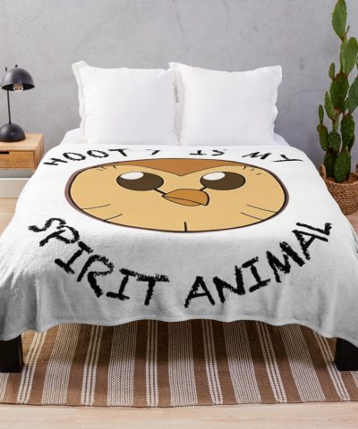 Hooty Is My Spirit Animal Throw Blanket Official The Owl House Merch