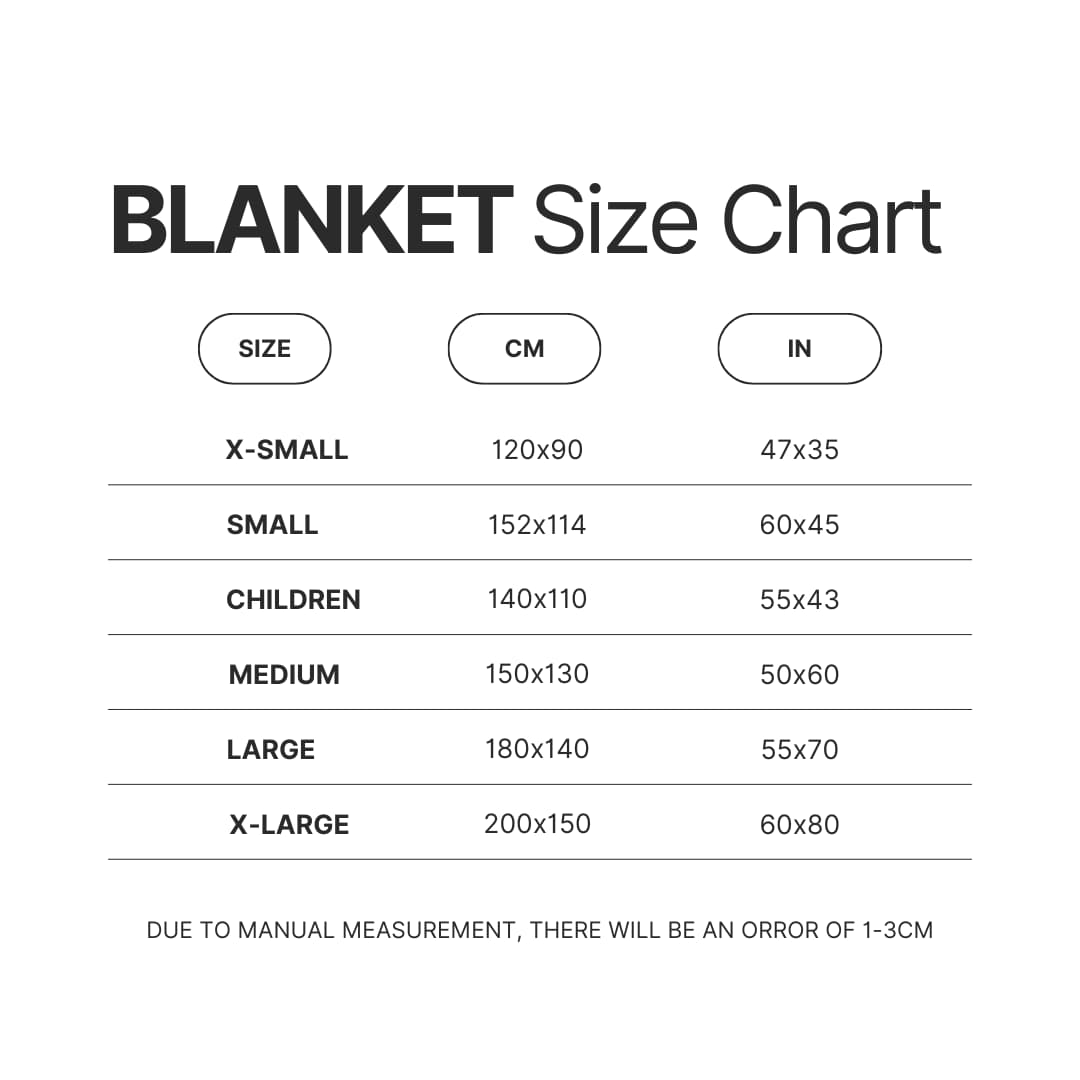 Blanket Size Chart - The Owl House Shop